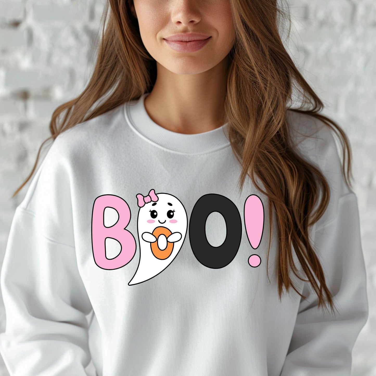 BOO Ghost Pumpkin Cute Retro Pink Fall Halloween