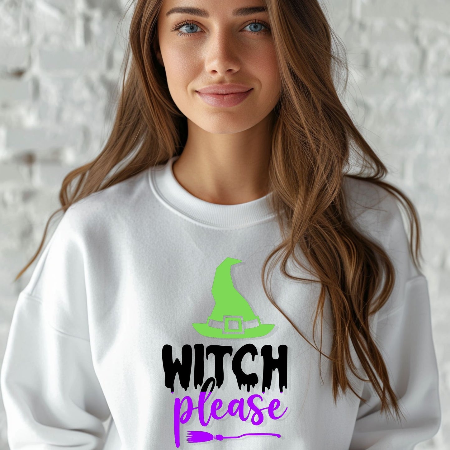 Witch Please Witches Hat Broom Halloween