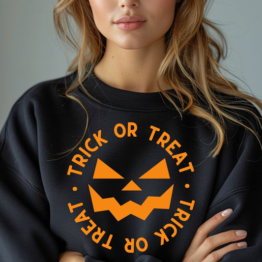 Trick or Trick Pumpkin Scary Creep Jack-o’-lantern Halloween Fall