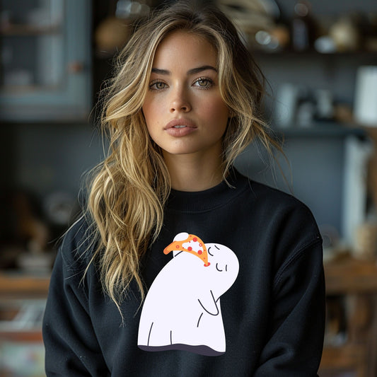 Ghost Gobblin Pizza Funny Halloween Fall