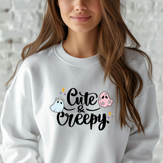 Cute & Creepy Pastel Ghosts Floral Halloween