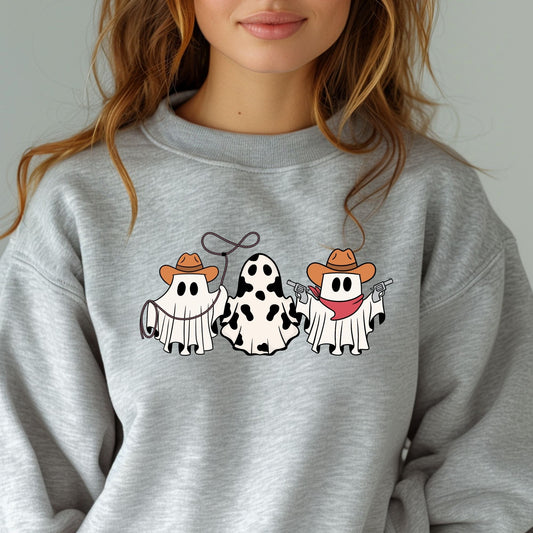 Cowboy Hat Cow Ghosts Cute Halloween Fall